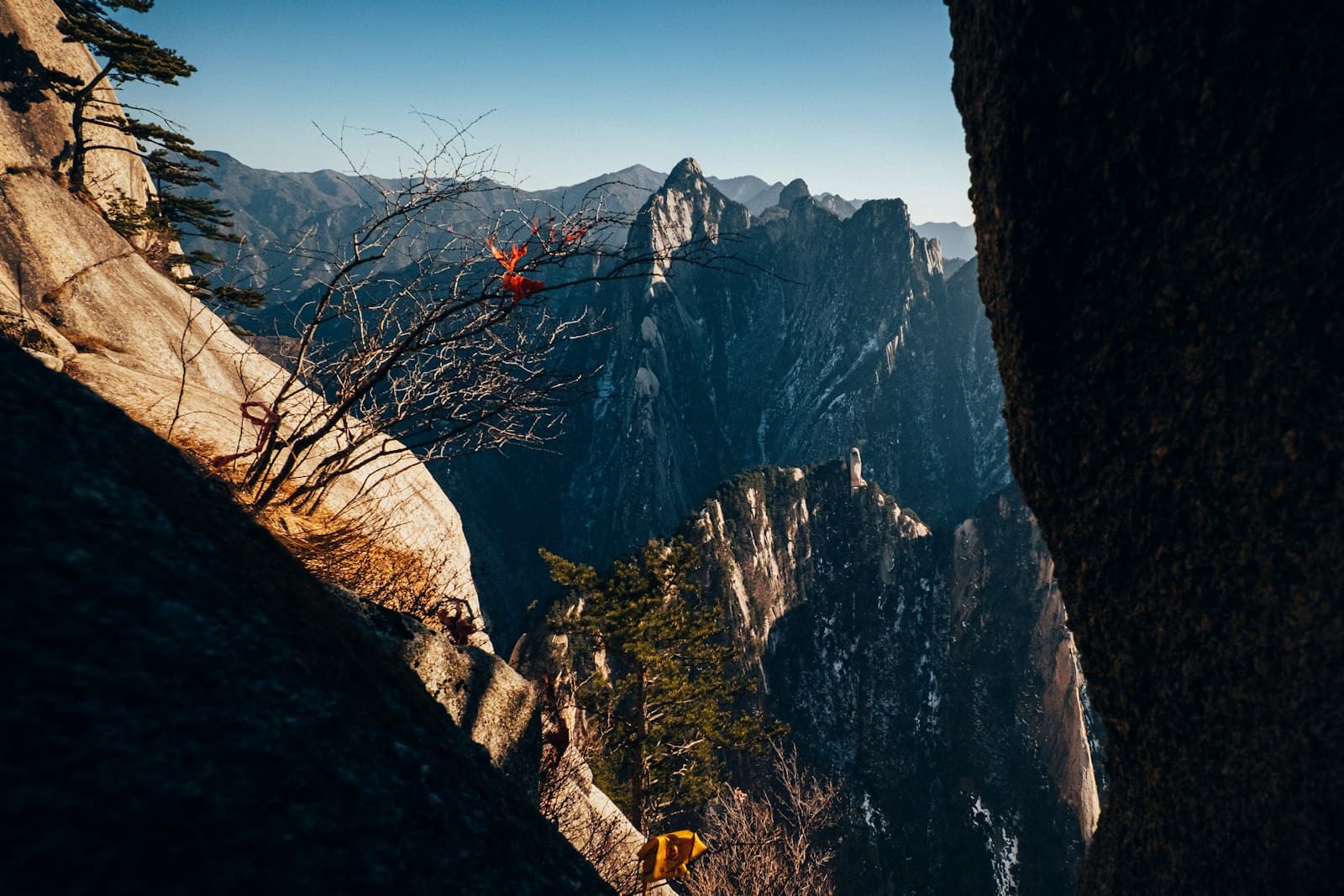 A sheer drop between high rock walls — pride brought low
