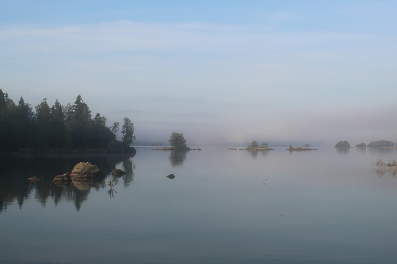 Mist over still water at dawn — all is fleeting