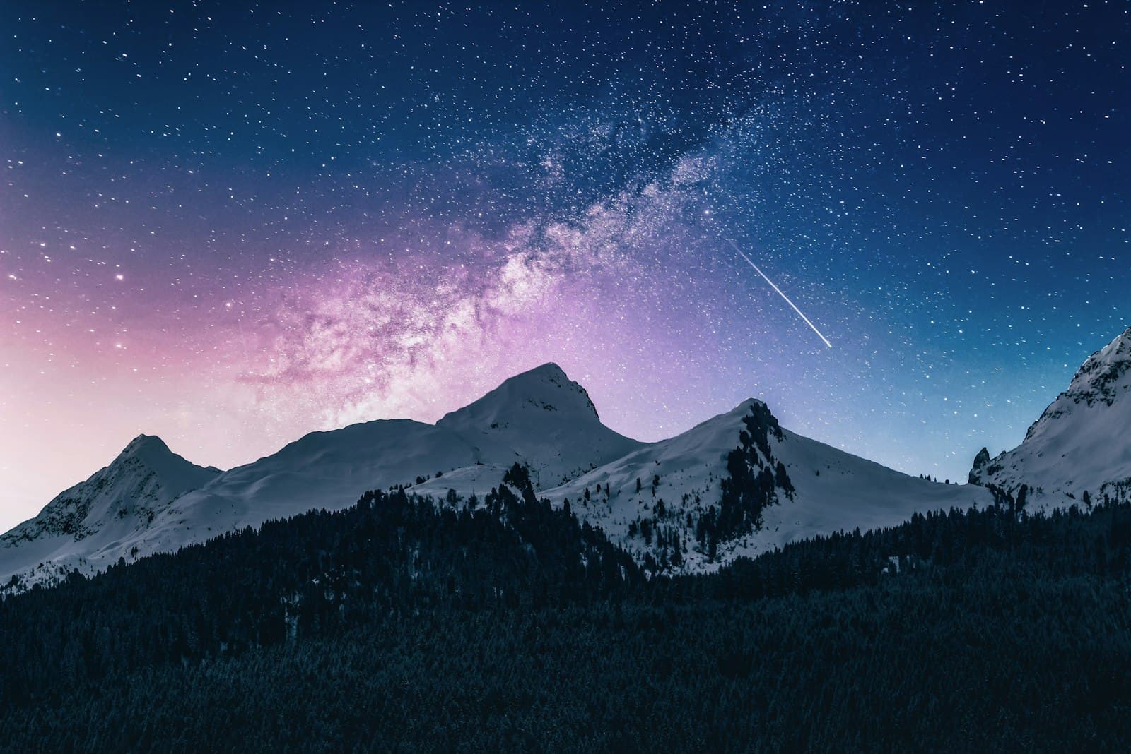 The Milky Way over snow-capped peaks — songs of praise and lament